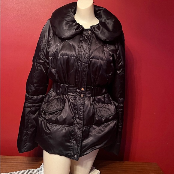 ABS Allen Schwartz Jackets & Blazers - Like new Elegant A.B.S. Silver label Black Puffer Jacket